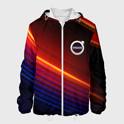 Куртка с капюшоном мужская Volvo neon gradient auto, цвет: 3D-белый