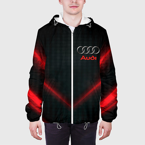 Мужская куртка Audi stripes neon / 3D-Белый – фото 3