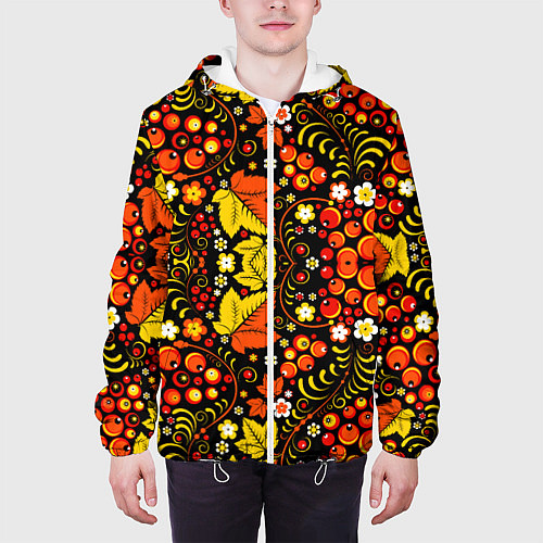Мужская куртка Русский народный узор / 3D-Белый – фото 3