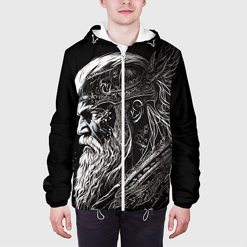 Мужская куртка Лидер викингов / 3D-Белый – фото 3
