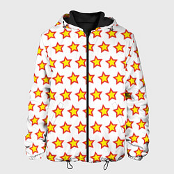 Куртка с капюшоном мужская Звезды защитника, цвет: 3D-черный