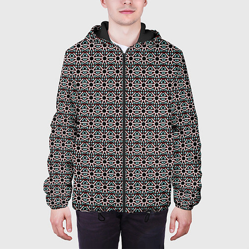 Мужская куртка Чёрный узорами / 3D-Черный – фото 3