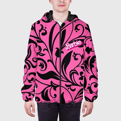 Мужская куртка Barbie - floral pattern / 3D-Черный – фото 3