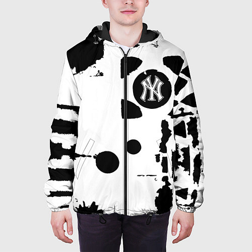 Мужская куртка New York yankees - baseball team pattern / 3D-Черный – фото 3