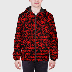 Куртка с капюшоном мужская Dead Space символы обелиска, цвет: 3D-черный — фото 2