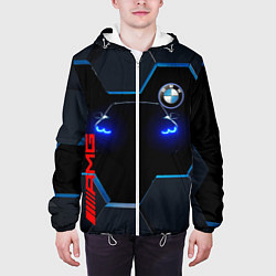 Куртка с капюшоном мужская Тень BMW, цвет: 3D-белый — фото 2