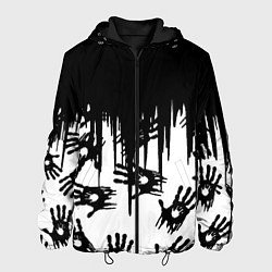 Куртка с капюшоном мужская Death Stranding отпечатки рук, цвет: 3D-черный