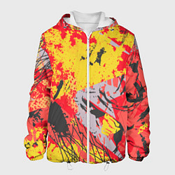 Куртка с капюшоном мужская Abstractionism pattern, цвет: 3D-белый