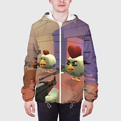 Куртка с капюшоном мужская Чикен ган - скрин, цвет: 3D-белый — фото 2