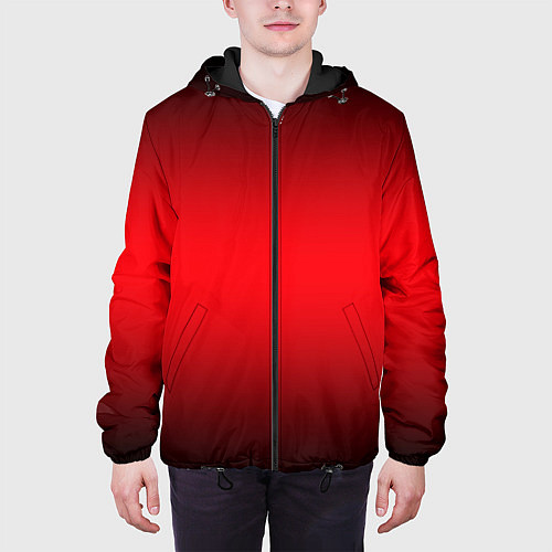 Мужская куртка Градиент чёрно-красно-чёрный / 3D-Черный – фото 3