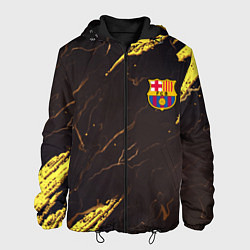 Куртка с капюшоном мужская Barcelona краски текстура, цвет: 3D-черный