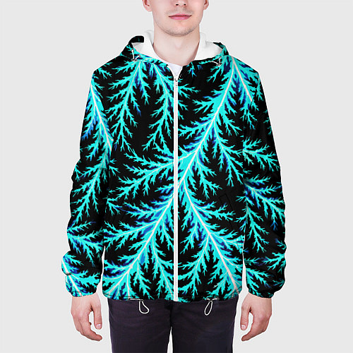 Мужская куртка Разряды электричества Tie Dye / 3D-Белый – фото 3