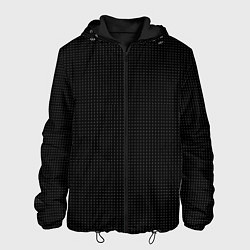Куртка с капюшоном мужская Чёрный в мелкую точку, цвет: 3D-черный
