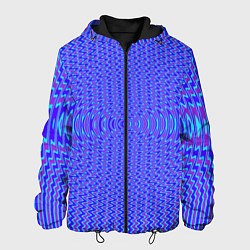 Куртка с капюшоном мужская Волнистый неоновый с эффектом, цвет: 3D-черный
