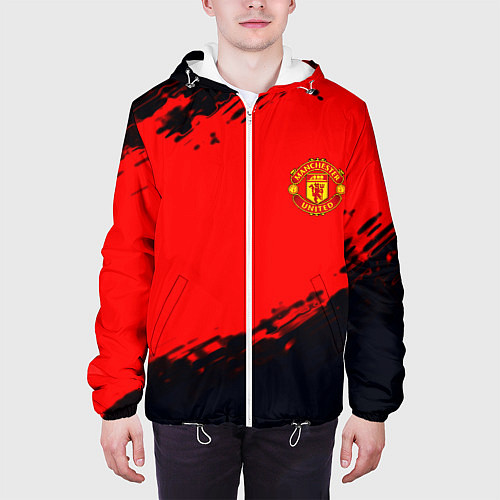 Мужская куртка Manchester United colors sport / 3D-Белый – фото 3