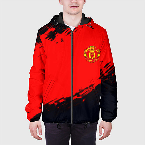 Мужская куртка Manchester United colors sport / 3D-Черный – фото 3