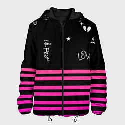 Мужская куртка Lil Peep розовые полосы