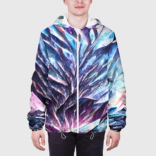 Мужская куртка Синий драгоценный камень / 3D-Белый – фото 3