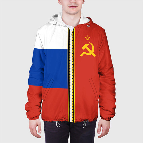 Мужская куртка Россия и СССР / 3D-Белый – фото 3