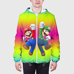 Куртка с капюшоном мужская Братья Марио, цвет: 3D-белый — фото 2