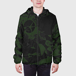 Куртка с капюшоном мужская Дизайнерский камуфляж, цвет: 3D-черный — фото 2