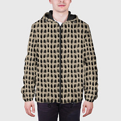 Куртка с капюшоном мужская Леопардовый дождь, цвет: 3D-черный — фото 2
