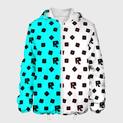 Куртка с капюшоном мужская Roblox pattern logo mobile, цвет: 3D-белый