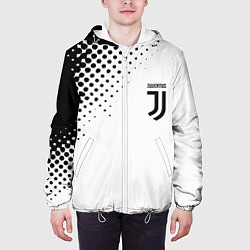 Куртка с капюшоном мужская Juventus sport black geometry, цвет: 3D-белый — фото 2