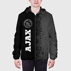 Куртка с капюшоном мужская Ajax sport на темном фоне по-вертикали, цвет: 3D-черный — фото 2