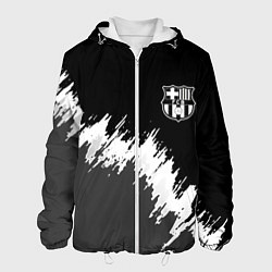 Куртка с капюшоном мужская Barcelona краски текстура фк, цвет: 3D-белый