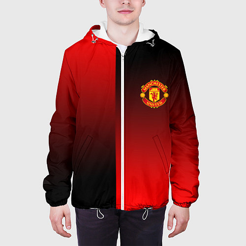 Мужская куртка Манчестер Юнайтед градиент спорт / 3D-Белый – фото 3