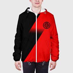 Куртка с капюшоном мужская Inter geometry red sport, цвет: 3D-белый — фото 2