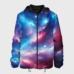 Мужская куртка Розово-голубой космический пейзаж