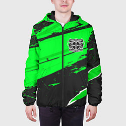 Куртка с капюшоном мужская Bayer 04 sport green, цвет: 3D-черный — фото 2