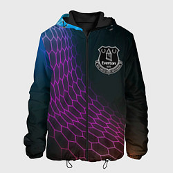 Куртка с капюшоном мужская Everton футбольная сетка, цвет: 3D-черный