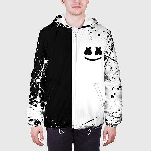 Мужская куртка Marshmello краски музыка / 3D-Белый – фото 3