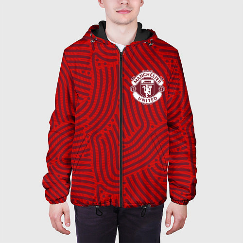 Мужская куртка Manchester United отпечатки / 3D-Черный – фото 3