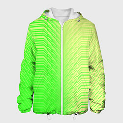 Мужская куртка Зелёные градиентные линии