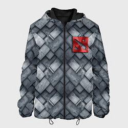 Куртка с капюшоном мужская Dota - metal texture logo, цвет: 3D-черный