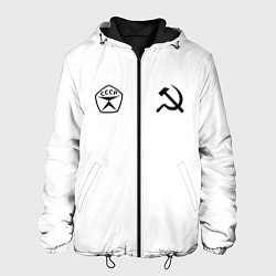 Куртка с капюшоном мужская СССР гост три полоски, цвет: 3D-черный