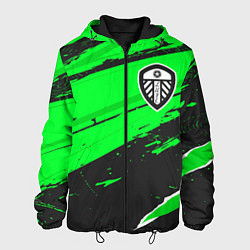 Куртка с капюшоном мужская Leeds United sport green, цвет: 3D-черный