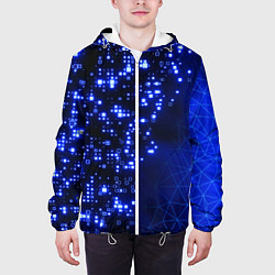 Куртка с капюшоном мужская Растворяющийся цифровой скин, цвет: 3D-белый — фото 2