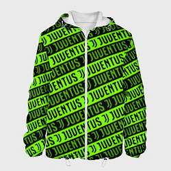 Куртка с капюшоном мужская Juventus green pattern sport, цвет: 3D-белый