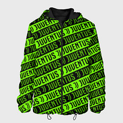Куртка с капюшоном мужская Juventus green pattern sport, цвет: 3D-черный