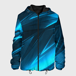 Куртка с капюшоном мужская Geometry stripes neon color, цвет: 3D-черный