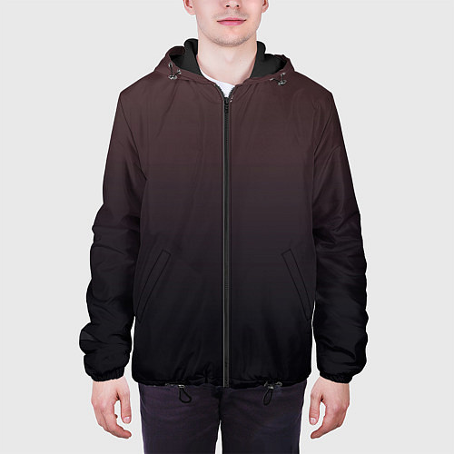 Мужская куртка Градиент тёмный бордовый / 3D-Черный – фото 3