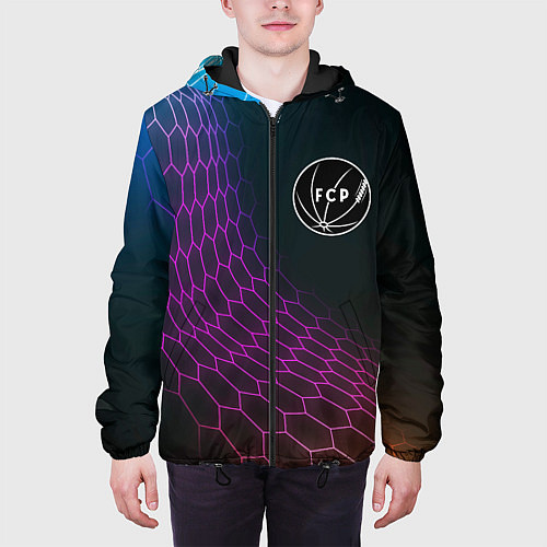 Мужская куртка Porto футбольная сетка / 3D-Черный – фото 3