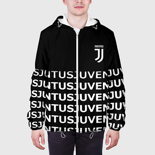 Мужская куртка Juventus pattern fc club steel / 3D-Белый – фото 3