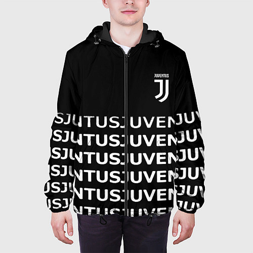 Мужская куртка Juventus pattern fc club steel / 3D-Черный – фото 3