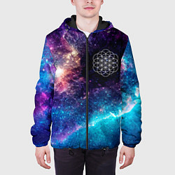 Куртка с капюшоном мужская Coldplay space rock, цвет: 3D-черный — фото 2